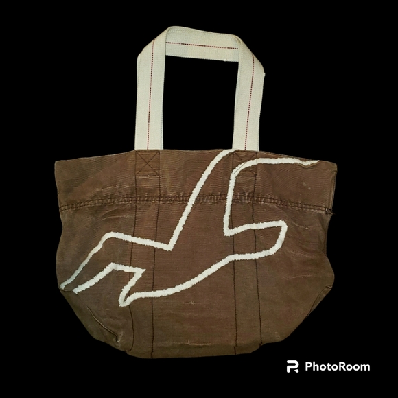 Hollister Handbags - Vintage Hollister 100% Cotton with 100% Polyester Trim Tote Bag